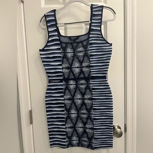 BCBG MaxAzria blue bodycon dress NWT size L